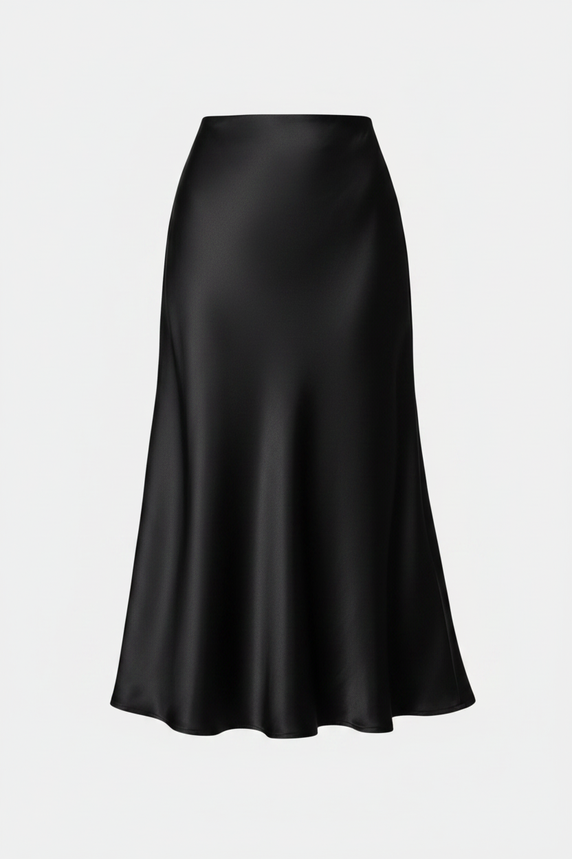 Lara Satin Midi Skirt
