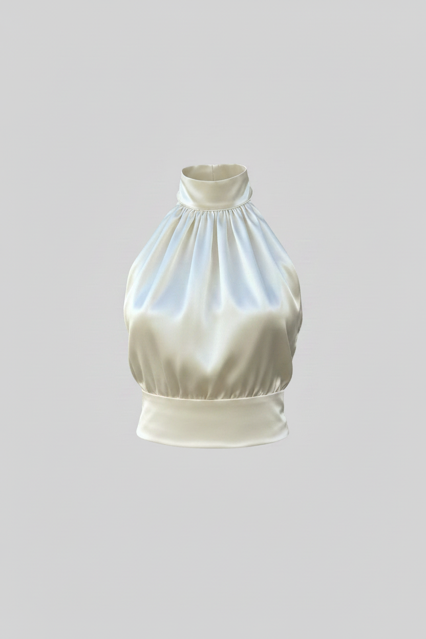 Matilda Neck Satin Tank
