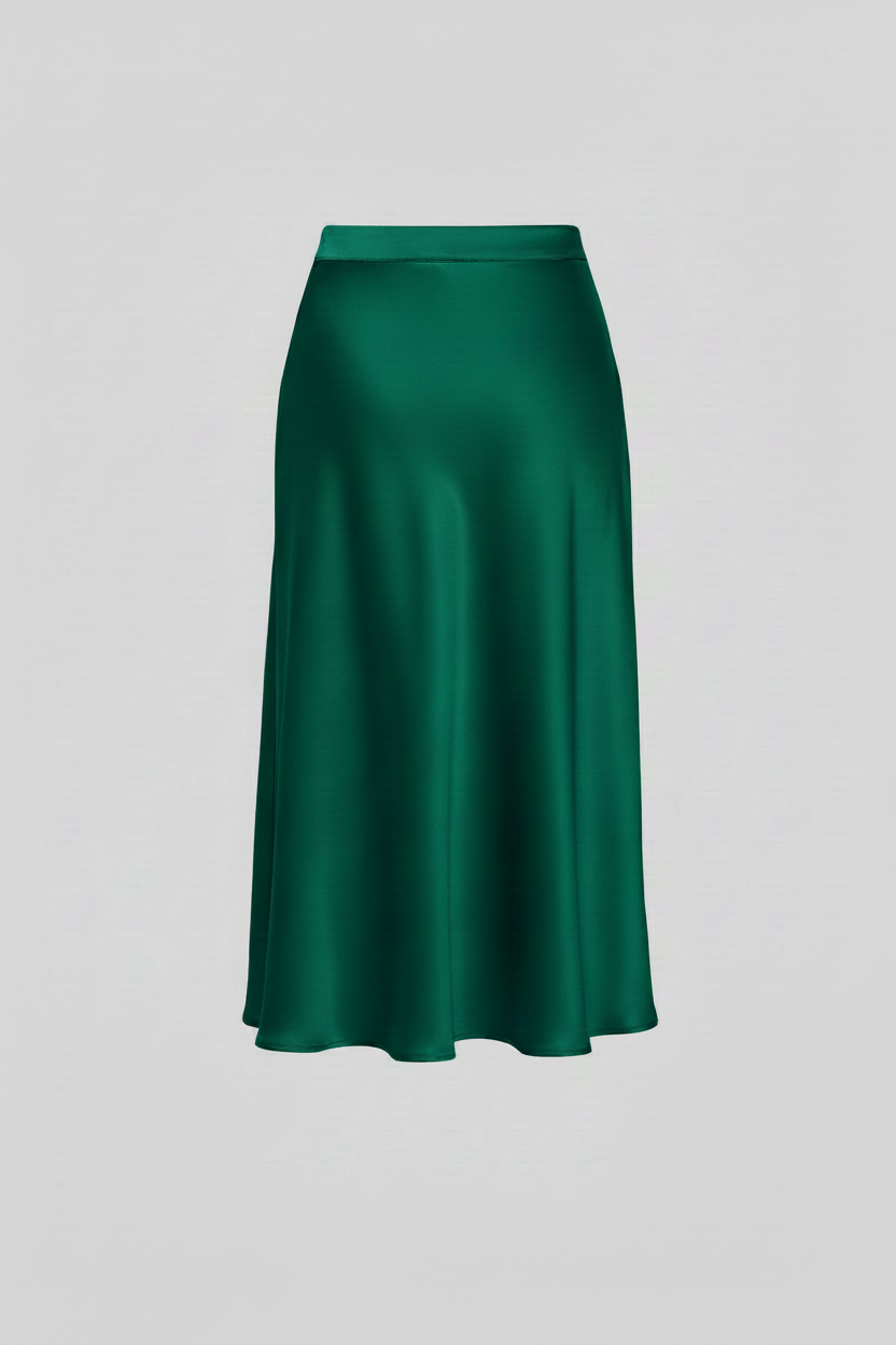 Verity Satin Midi Skirt